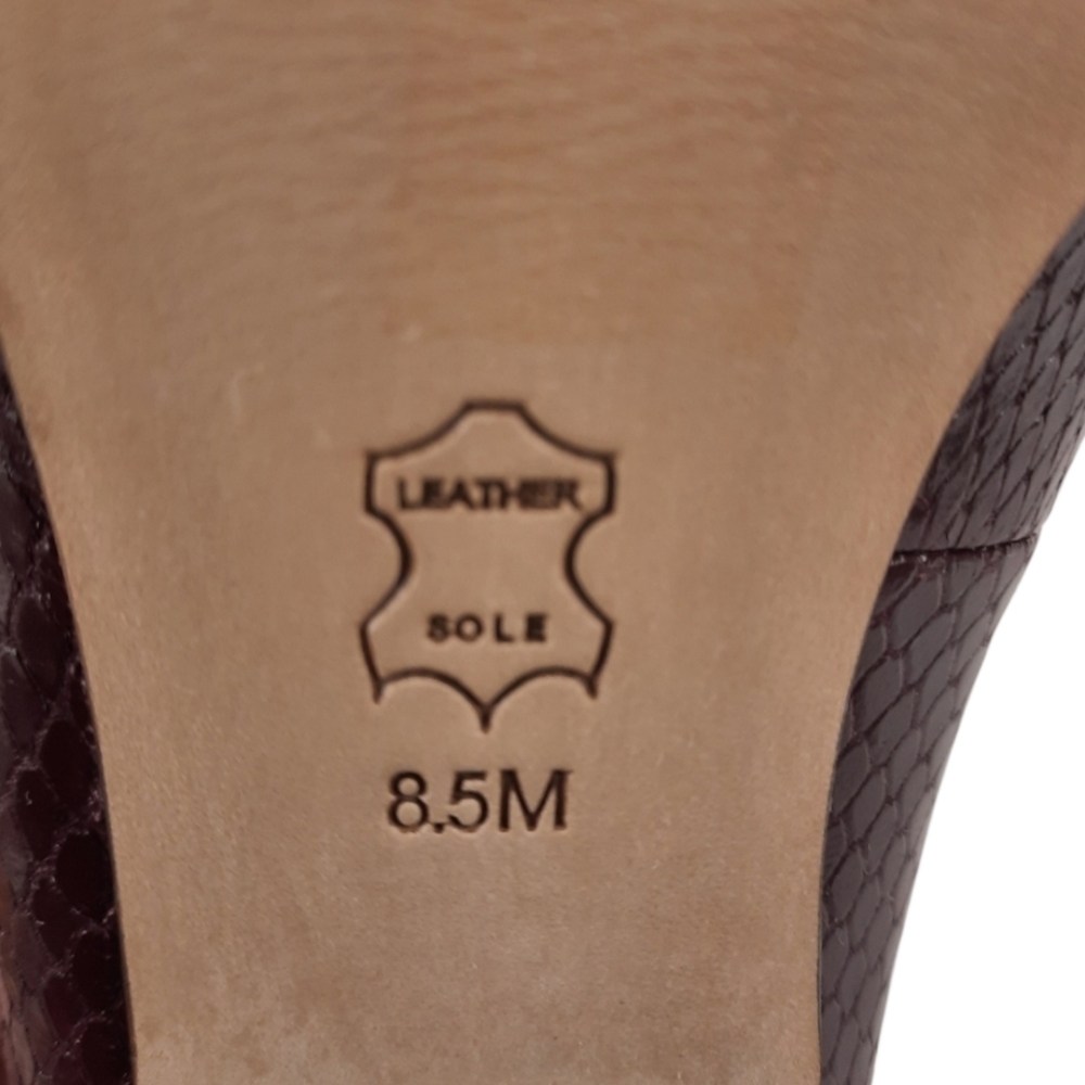 TORY BURCH Equestrian Block Heel Loafers Horsebit Pumps Snake Croc Academia 8.5 - Picture 11 of 12